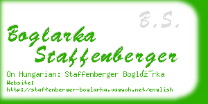 boglarka staffenberger business card